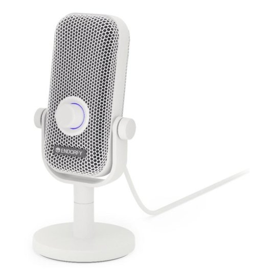 Micrófono Endorfy Solum Voice S USB cardioide con control giratorio y LED
