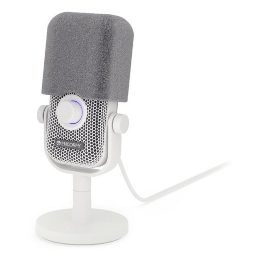 Micrófono Endorfy Solum Voice S USB cardioide con control giratorio y LED