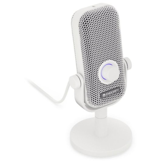 Micrófono Endorfy Solum Voice S USB cardioide con control giratorio y LED