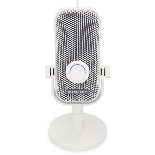 Micrófono Endorfy Solum Voice S USB cardioide con control giratorio y LED