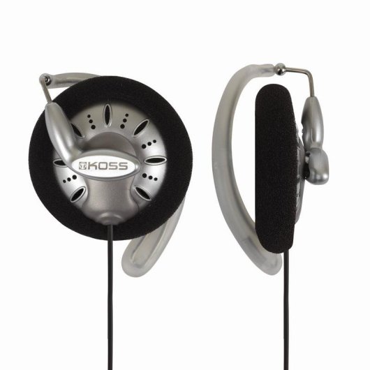Auriculares Koss KSC75 con cable, conexión 3,5 mm, para música, negro y plata