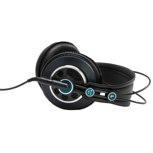 Auriculares AKG K240 MKII com cabo jack circumaurais semiabertos pretos