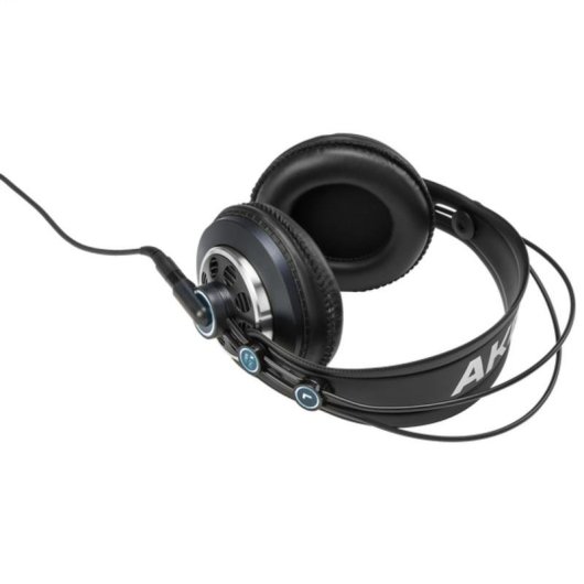 Auriculares AKG K240 MKII com cabo jack circumaurais semiabertos pretos