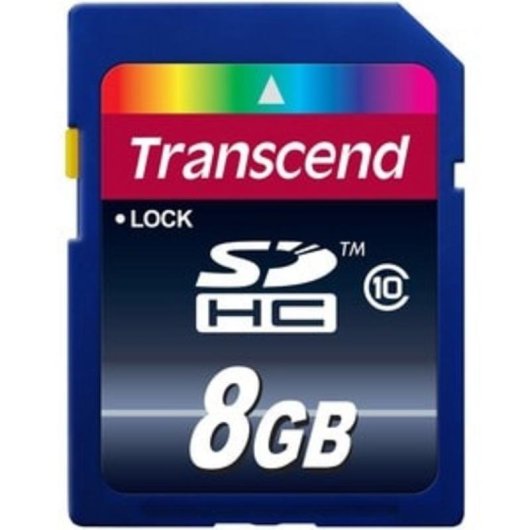 Scheda SD Transcend TS8GSDHC10 8GB Classe 10 30MB/s Nera