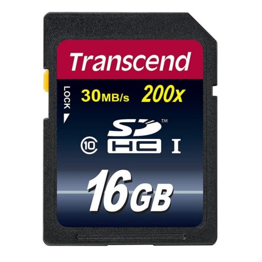 Cartão SDHC Transcend TS16GSDHC10 16 GB Classe 10 30 MB/s Preto