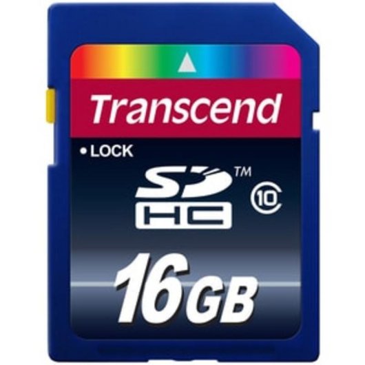 Cartão SDHC Transcend TS16GSDHC10 16 GB Classe 10 30 MB/s Preto