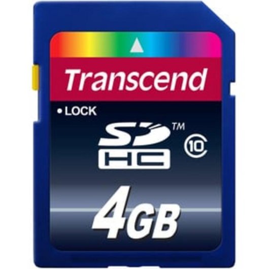 Scheda SDHC Transcend TS4GSDHC10 4GB Classe 10 30MB/s Nera