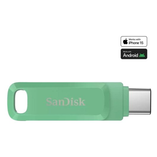 Unidad flash SanDisk Ultra Dual Drive Go 1TB USB Type-C 3.2 Gen 1 400MB/s verde