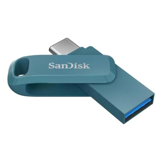 Unidad flash SanDisk Ultra Dual Drive Go 1 TB USB Tipo C 3.2 Gen 1 400 MB/s Turquesa