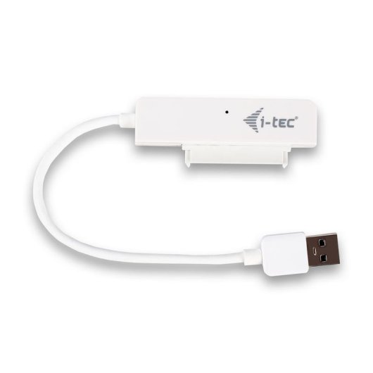 Custodia Esterna I-TEC MySafe USB 3.0 2.5'' Plastica Bianca con LED e Cavo Integrato