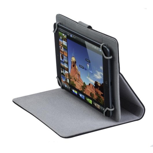 Capa Folio RivaCase 3017 para Tablet 10.1" Cualquier Marca Pele Sintética Preta
