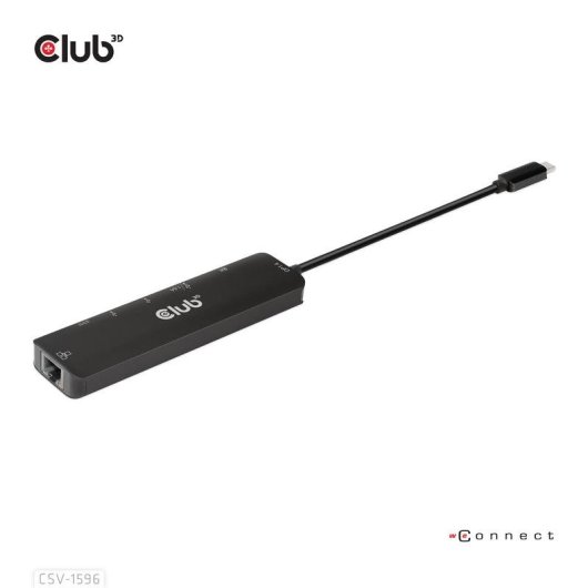 Base para portátil Club 3D CSV-1596 USB-C 100W 8K Ultra HD Negro