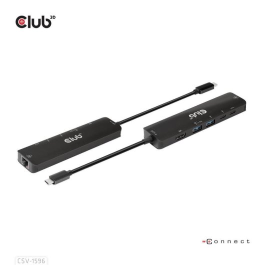 Base para portátil Club 3D CSV-1596 USB-C 100W 8K Ultra HD Negro