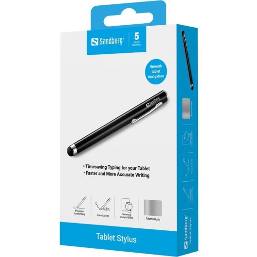 Lápiz Digital Sandberg Tablet Stylus Schwarz