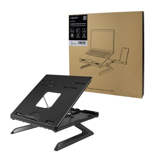 LogiLink AA0133 Supporto per portatile Tavolo 10 a 16" Pieghevole Regolabile Max 875 g