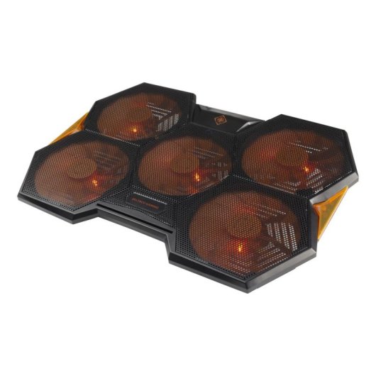 Almohadilla de refrigeración Deltaco Gaming GAM-072 5 ventiladores USB Negro