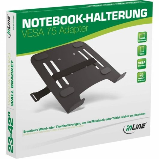 InLine 4043718210688 Support articulé avec plateau pour ordinateur portable pour bureau Max 12,42Kg