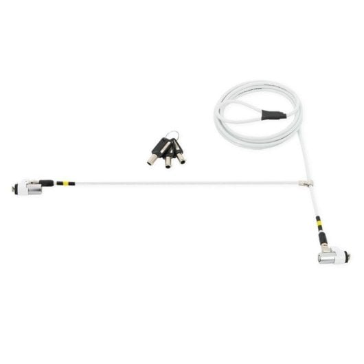 Cavo antifurto Mobilis 1,8 m chiave acciaio bianco