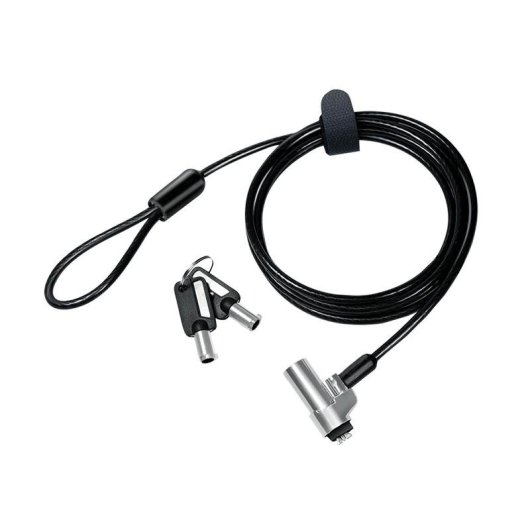 Cable antivol LogiLink NBS013 1,8 m Clé Noir Argent