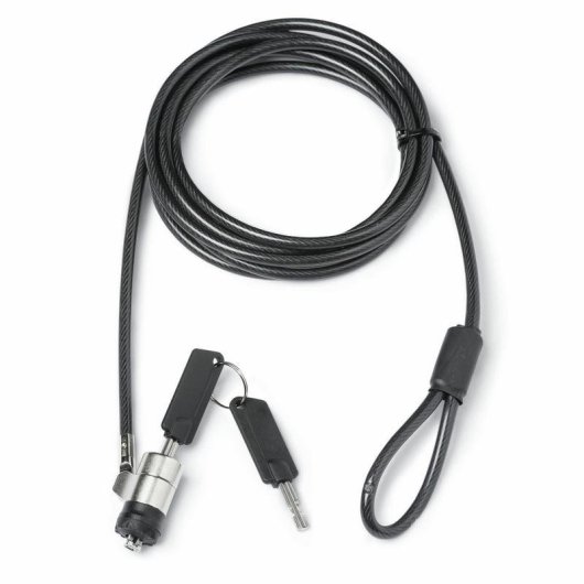 Cavo antifurto Dicota D30867 2 m chiave piana acciaio gomma termoplastica nero