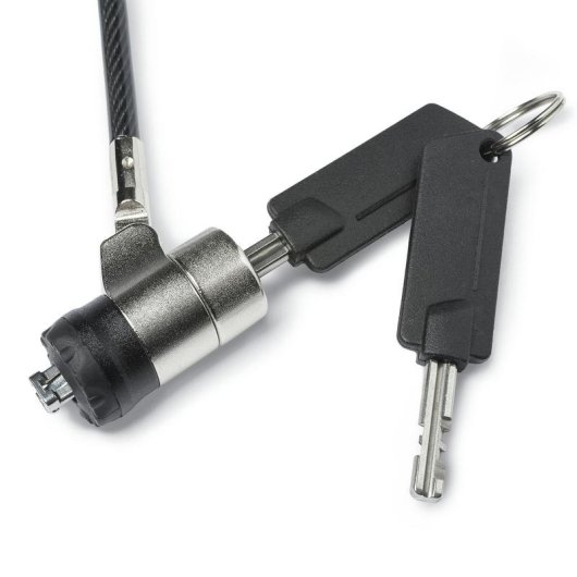 Cavo antifurto Dicota D30867 2 m chiave piana acciaio gomma termoplastica nero