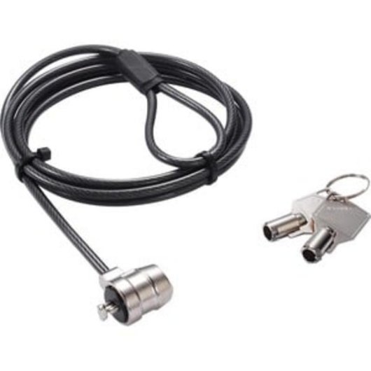 Cavo antifurto Dicota D30971 2 m 2 chiavi acciaio TPR nero/argento