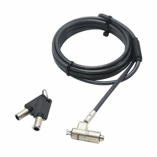 Cavo antifurto Dicota D31886 2 m Kensington 2 chiavi gomma zinco acciaio nero argento