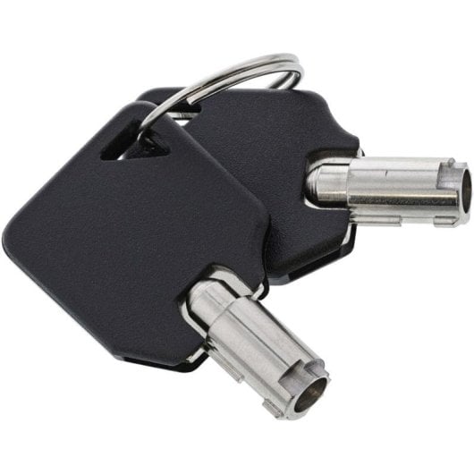 Cable antirrobo InLine 55703 2 m Llave Zinc acero Negro Plata