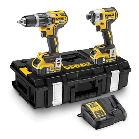 Destornillador de impacto DeWALT DCK266P2 Amarillo Batería 5 Ah