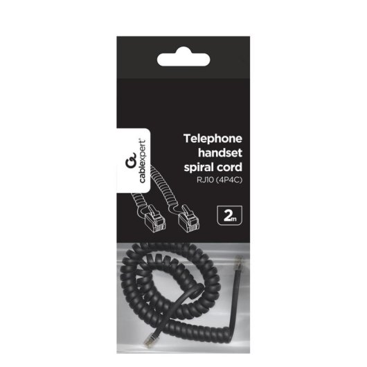 Cable de espiral para teléfono Gembird TC4P4CS-2M 2 m RJ10