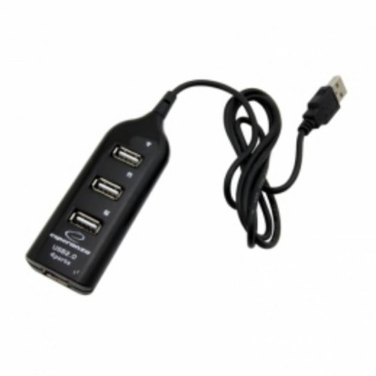 Hub Esperanza 4 puertos 480 Mbit/s modelo EA116 color negro