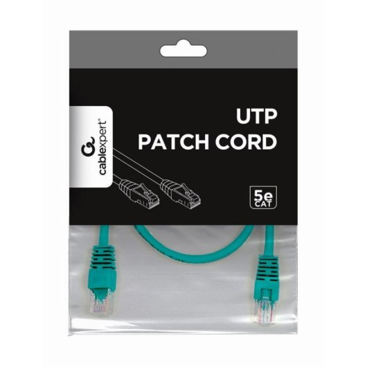 Cable de red Gembird PP12-0.5M/G Cat5e RJ-45 verde 0,5 m