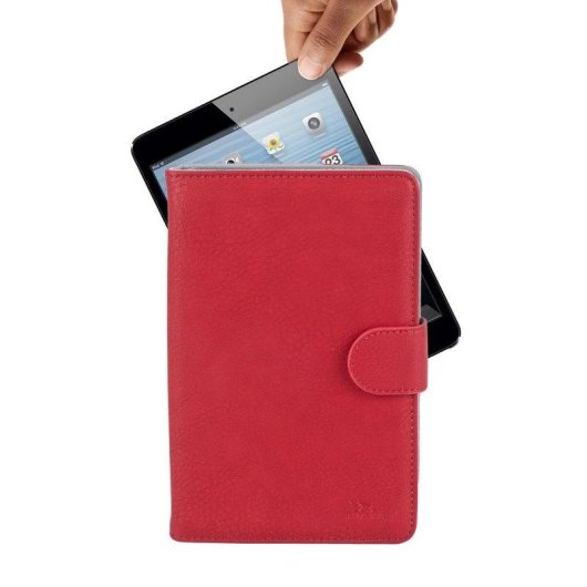 Capa Folio RivaCase 3017 10.1" Vermelha Couro Sintético