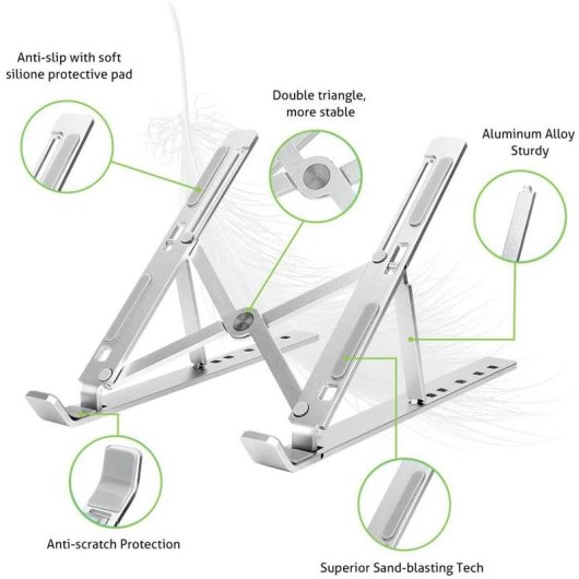 Techly ICA-TBL 134TY Supporto per portatile Scrivania 10 a 16" Altezza 55-155 mm Peso max 321 g
