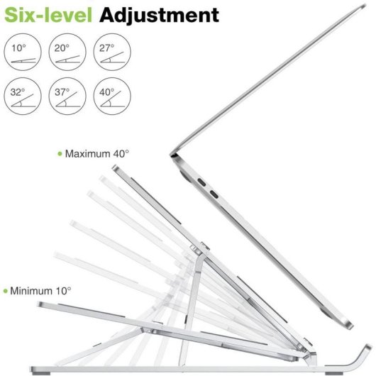 Techly ICA-TBL 134TY Supporto per portatile Scrivania 10 a 16" Altezza 55-155 mm Peso max 321 g