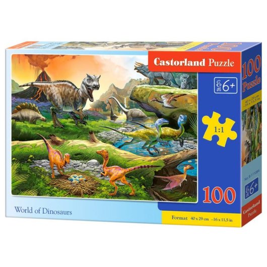 Rompecabezas Castorland Dinosaurios 100 piezas 6 años