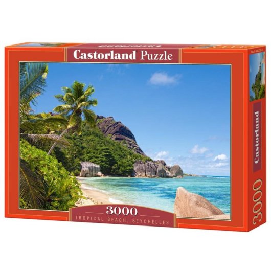 Rompecabezas Castorland Tropical Beach Seychelles 3000 piezas Paisaje