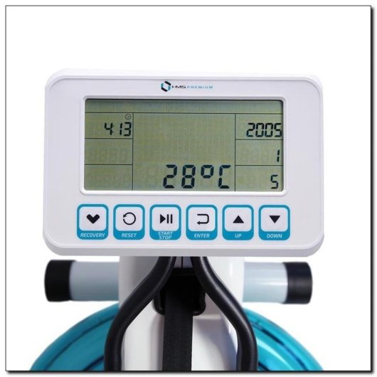 Máquina de remo HMS Fitness ZW1600 Agua 150 kg LCD Plegable