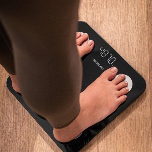 Báscula Inteligente Cecotec Surface Precision HealthySmart Hasta 180 kg 25 Parámetros Pantalla Full Color Autoapagado Control por App