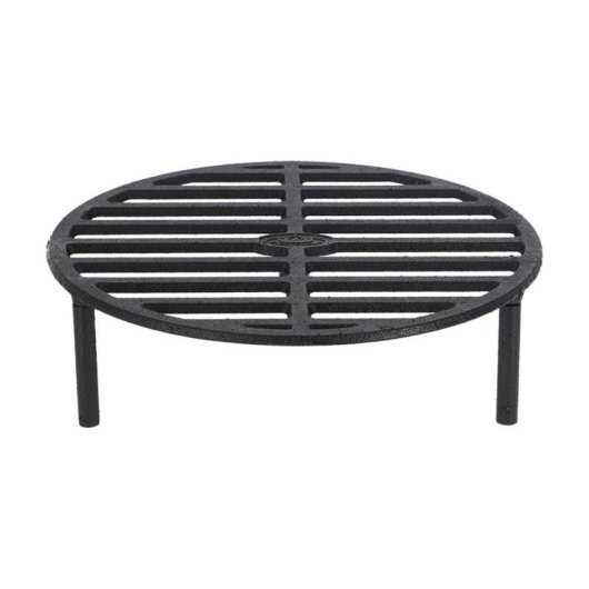 Parrilla de leña Esschert Design FF233 negra de hierro fundido redonda