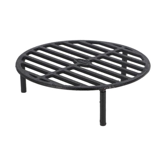 Parrilla de leña Esschert Design FF233 negra de hierro fundido redonda