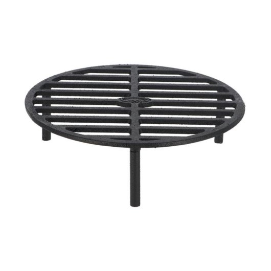 Parrilla de leña Esschert Design FF233 negra de hierro fundido redonda