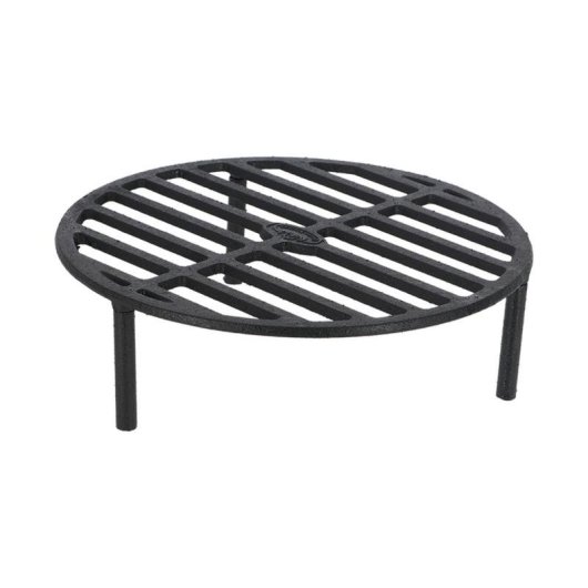Parrilla de leña Esschert Design FF233 negra de hierro fundido redonda