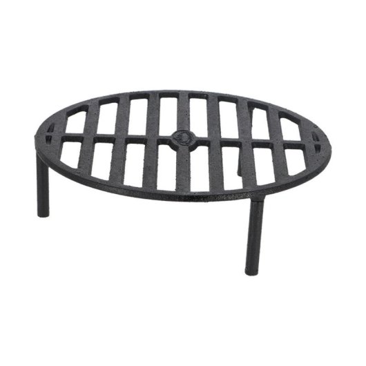 Parrilla de leña Esschert Design FF233 negra de hierro fundido redonda
