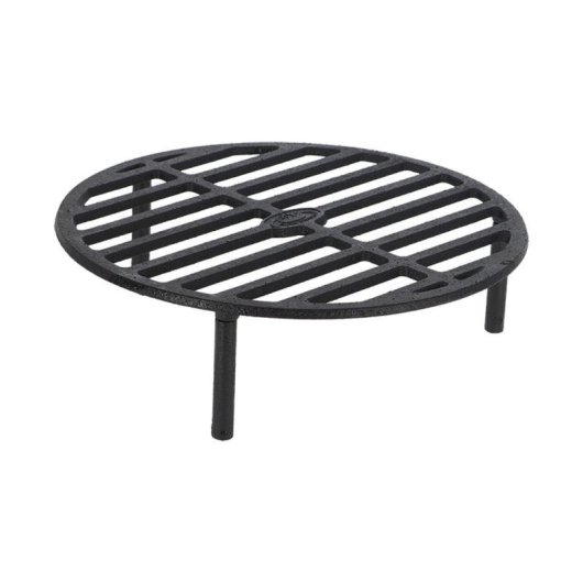 Parrilla de leña Esschert Design FF233 negra de hierro fundido redonda