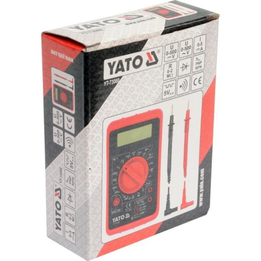 Multímetro digital Yato YT-73080 portátil 0-500V LCD