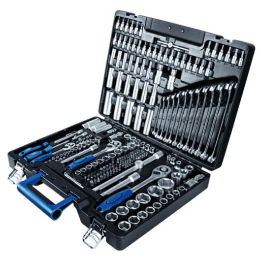 Juego de llaves manuales Scheppach TB217 217 piezas acero vanadio cromo