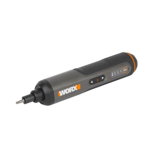 Destornillador eléctrico Worx 4V con 24 bits, mango recto y funda de transporte
