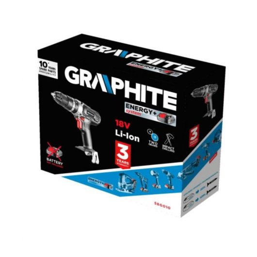 Taladro de pistola Graphite 58G010 18V Li-Ion 1250 RPM 1,3 cm