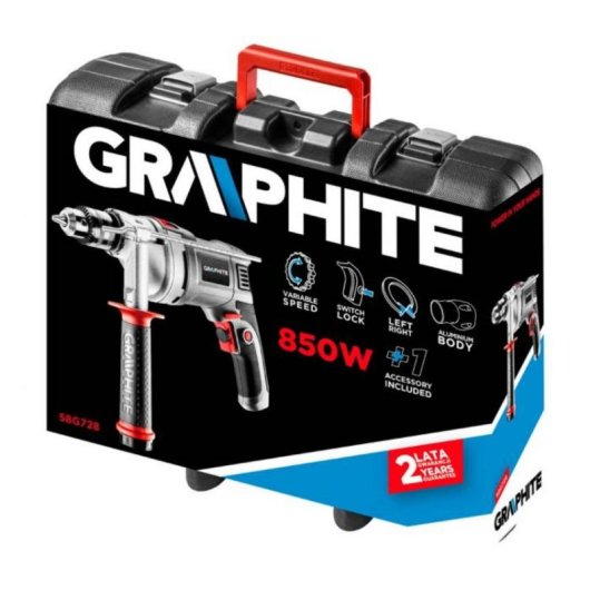 Taladro de pistola Graphite 58G728 850W 3000 RPM 48000 ppm